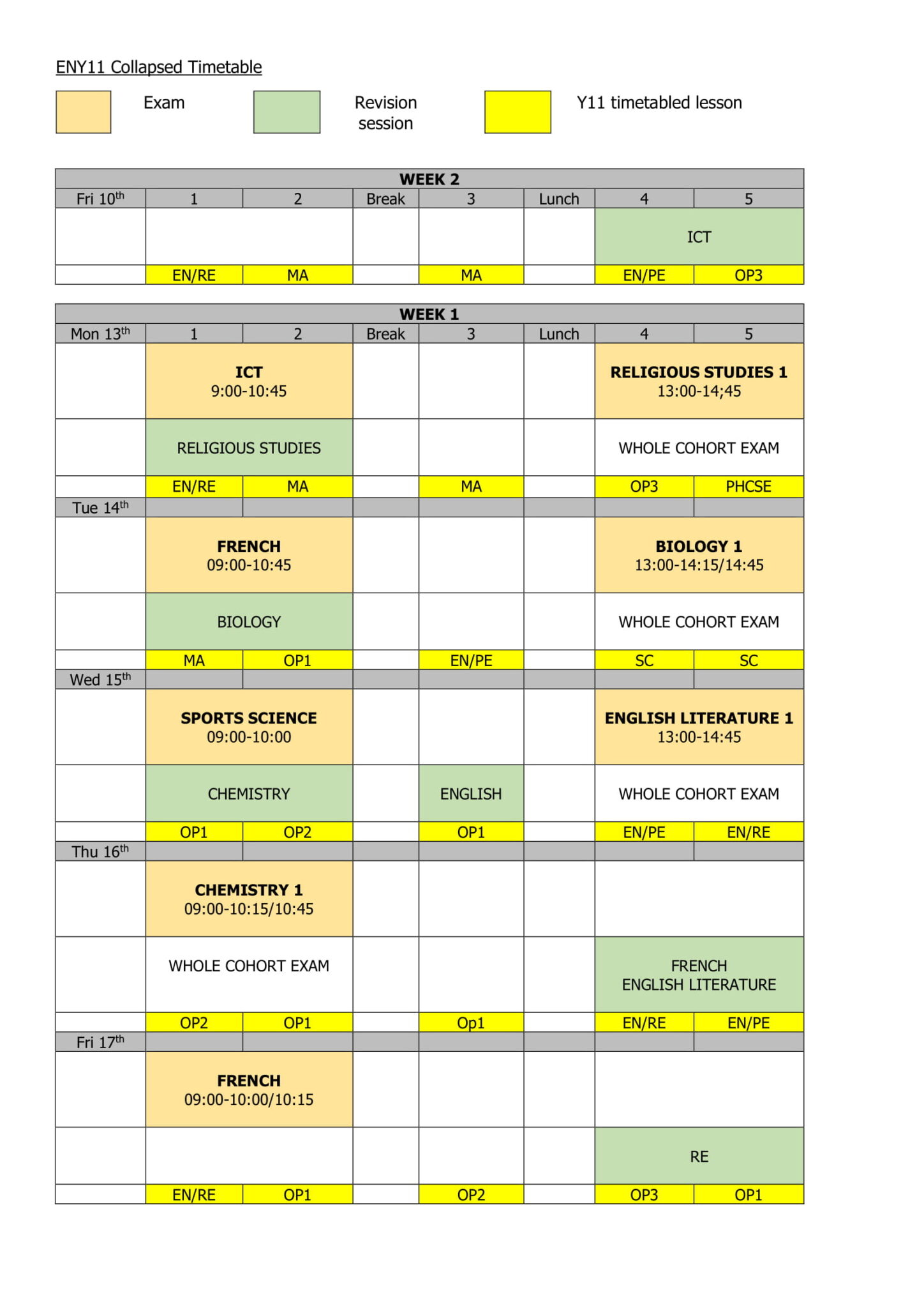 Gcse exams 2019 holy family carlton